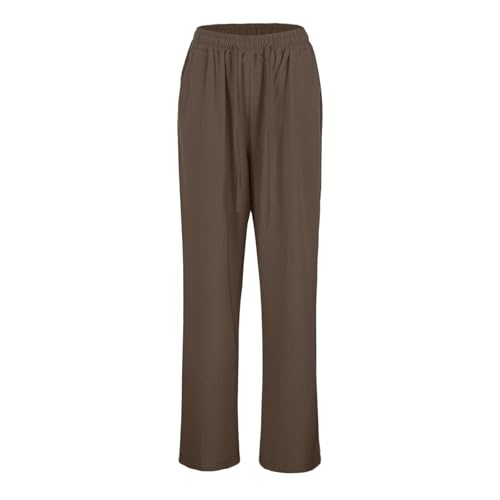 Pantalon de jogging ample en lin avec poches et taille élastique