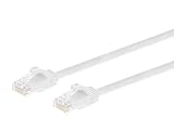 Monoprice Cat6 kabel krosowy Ethernet, 10 m, biały, 12 sztuk, bez zaczepów, RJ45, skręcony, 550 MHz, UTP, czysty drut miedziany, 24AWG - seria Flexboot