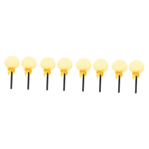 Beavorty 8 Piezas Soplo De Polvo Suelto Soplo De Polvo De Piruleta Soplo De Polvo Redondo Bocanadas De Suelto Piruletas De Hojaldre Borla De Polvo Lavable Cabello Largo Súper Suave