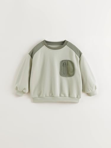 marc & janie Boys Outdoor Colorblock Soft Stretch Sweatshirt with Zipper Pockets 2500632