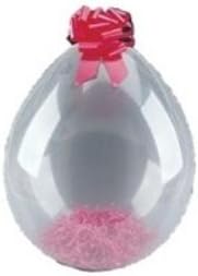 (6) CLEAR 18" Crystal Diamond Stuffing Gifts Latex Quality Deluxe Party Balloons