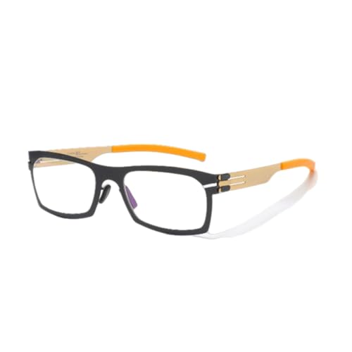 Montures de lunettes rétro pour hommes en acier inoxydable ultra-minces