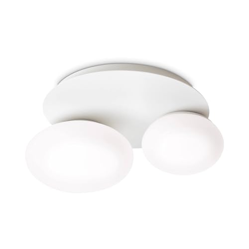Plafonnier NINFEA Ideal Lux blanc pour illuminer votre salon moderne
