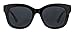 Peepers Women's Center Stage Sun 0.00 Polarized Round Sunglasses, Black, 47 mm
