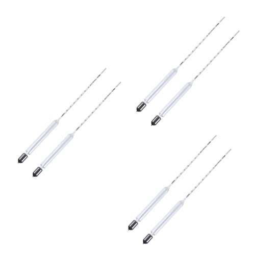 SOLUSTRE 6 Pcs Distiller Pram Stroller Glases Kveik Yeast Glass Densitometer Glass Float Meter Glass Density Meter Tester Glass Floating Light Meter Flow Meter Hydrometer