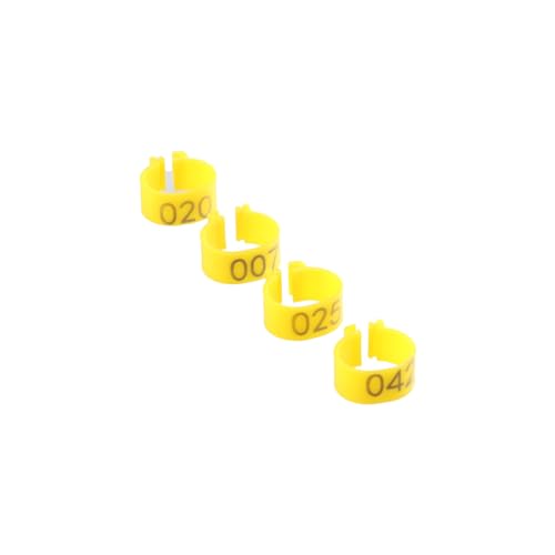 100 peças de anéis de perna de frango, 16 mm 001-100 faixas de perna de aves de capoeira numeradas C