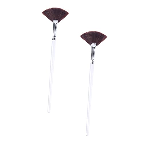 iplusmile Set 2 Pennelli Applicatori Per Maschera Viso in Setole Sintetiche Impugnatura Bianca, Applicatori Precisi Per Maschere, Oli Essenziali e Lozioni, Per Donne e Trattamenti Di Bellezza Spa