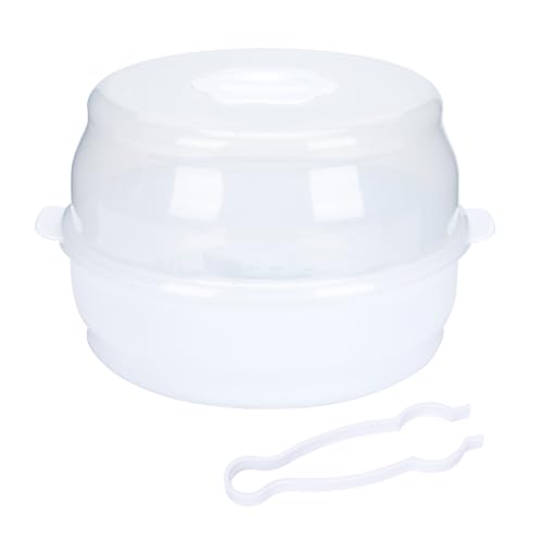 HEALSOPTHY Caja Esterilizadora para Biberones de Microondas Blanca Capacidad Grande y Portátil Almacenamiento y Secado para Biberones Chupetes y Utensilios de Uso Doméstico Aire