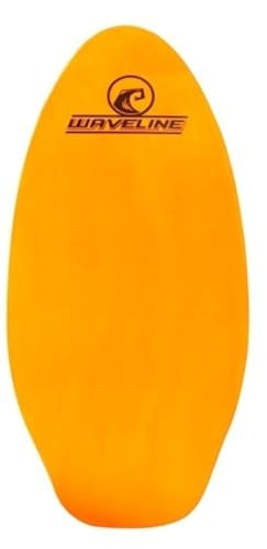 Waveline Neon Wooden Skimboard (Choose Size and Color) (Orange, 36")