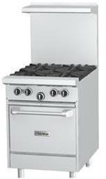 Garland U24-2G12S U Series 24" Gas Restaurant Range with (2) 32,000 BTU Open Burners, (1) 12" Griddle & (1) Storage Base