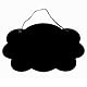 Kreidetafel Wolke 48x28cm Kreidetafel zum aufhängen – Kleine Tafel zum Beschriften mit Juteseil - Wiederverwendbare Tafel für Küche, Hochzeit, Café, Deko - Chalkboard Schwarz aus Kunststoff