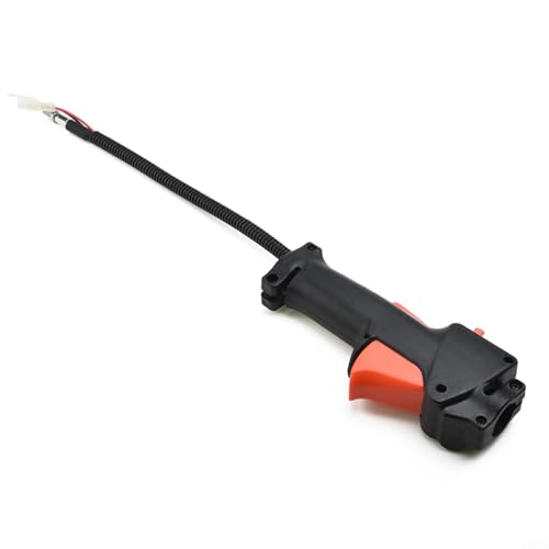 WIIYENA Gatillo de mango de cable del acelerador con interruptor de apagado y encendido para desbrozadora de tuberías de 26 mm