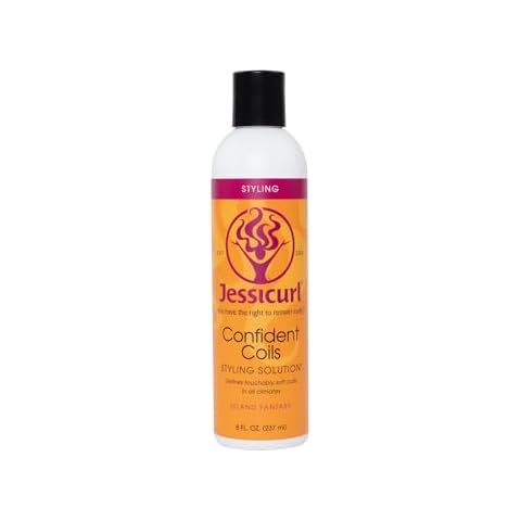 Jessicurl, Confident Coils Styling Solution, Island Fantasy, 8 Fl oz. Curl Cream for Humidity Control and Frizz Control, Curly Hair Products, Styling Cream Cover
