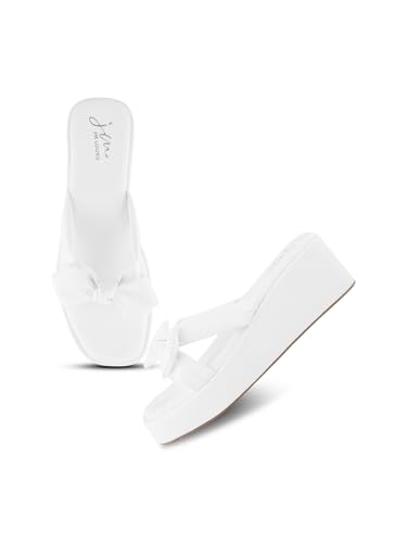 Image of JM LOOKS Women's Open Toe Platform Wedge Sandals | Fashionable with Unique Upper Detail
