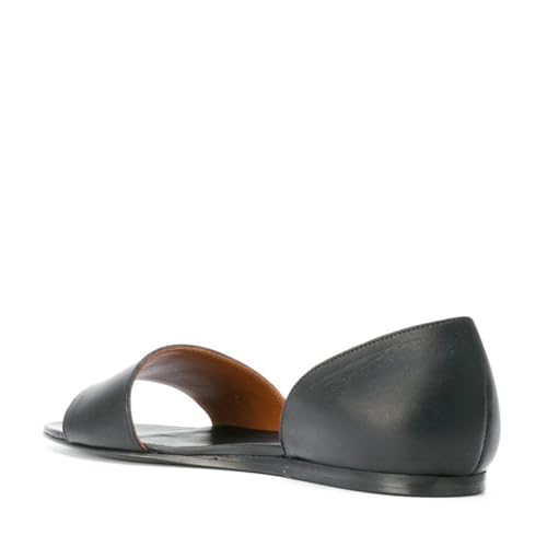 YDN Women's Comfy Peep Toe D'Orsay Casual Flats Sandals Slip on Daily Walking Shoe Size 7-12 US3