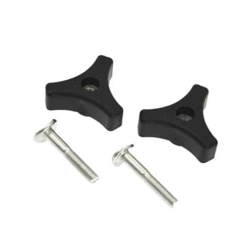 Tornillo for cortacésped y tuerca de rueda tipo perno de mango triangular negro 2