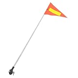 Drapeaux réfléchissants : sécurité améliorée grâce à un drapeau de sécurité triangulaire télescopique réfléchissant pour voiturettes de golf, fauteuils roulants et plus , mât de drapeau pour voiturette de golf
