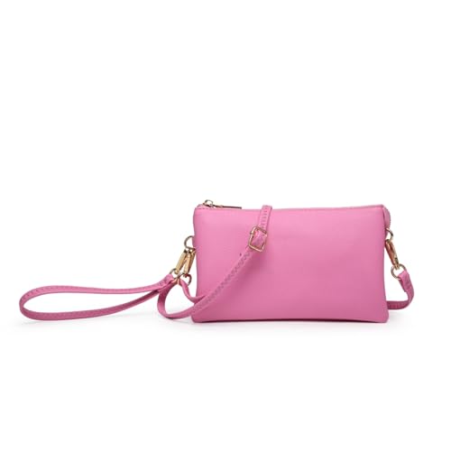 Image of JEN & CO. Riley Crossbody Bags for Women Vegan Leather Wristlet Clutch Wallet Purses Handbags with 2 Straps