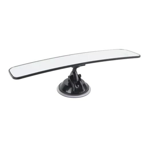 Rear View Mirror Suction Cup ? Adjustable Extended Curved Glass, Wide Angle Child Safety Spotter, Heavy Duty Vacuum Lock Pad, Sh