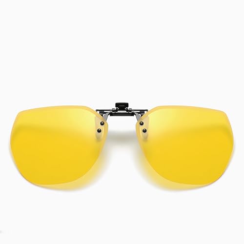 Polarized Clip-On Night Driving Glasses UV Protection Anti Glare Flip-up Clip-on Over Prescription Glasses