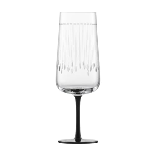 Zwiesel Glas Handmade Glamorous Crystal Glass, 11 Ounce Champagne (Set of 2), Clear