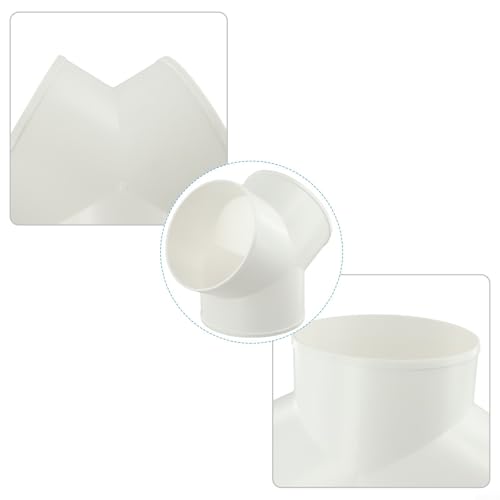 Y- förmige PVC- Rohrverschraubung zum Spalten des Abgasflusses von einer Quelle auf zwei Kanäle in Dunstabzugshaube und Lüfteranwendungen (150 mm)-5