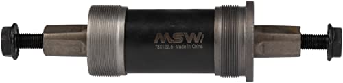 MSW Bike Square Taper JIS Bottom Bracket, English Frame Interface, 73 x 122.5mm