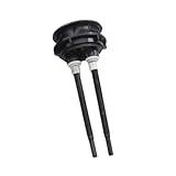 BUBEFSKD Doppelwasch Toilettenknopf, rund, schwarz, Mineralsparmechanismus für den Austausch von Standard Spülkästen, einfache Installation, 38/48 / 58 mm Messungen gegen Oxidation, Toilettenknopf