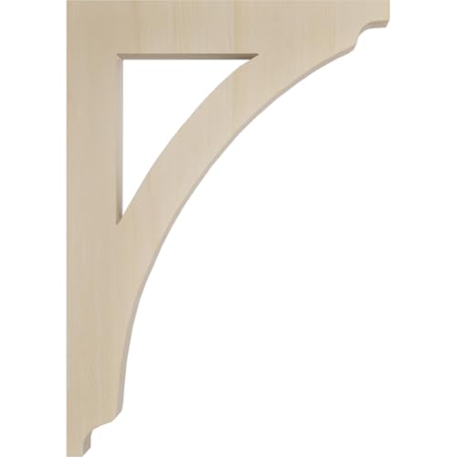 Ekena Millwork BKTW01X08X12THRW Large Thorton Wood Wood Brackets, 1 3/4"W x 8 1/2"D x 12"H , Rubberwood by Ekena Millwork - Image 3