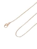 FOCALOOK 1.4mm Cadena Fina Rolo Mujer para Colgante Collar Delgado Acero Inoxidable 316L 45cm Regalo Madre