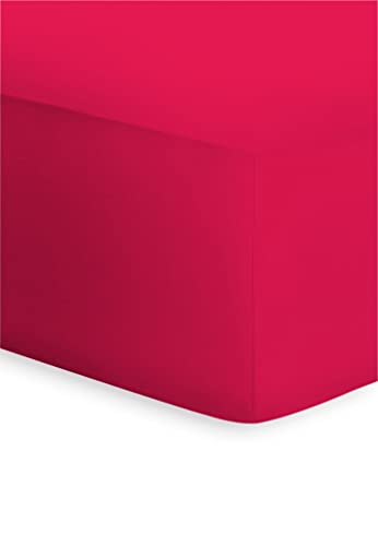 Bassetti Rosso Fitted Sheet 140 x 200 cm 160 x 220 cm, Red, 140x200 160x220