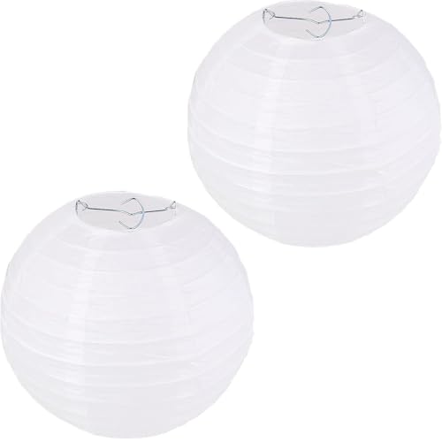 YUNYU Paquete de 2 pantallas redondas de papel para lámparas de bricolaje, para proyectos creativos y decoración de fiestas en el jardín de bodas (20 cm, 20 cm)