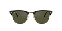 Ray-Ban Unisex Clubmaster Sunglasses, Black, 49 UK