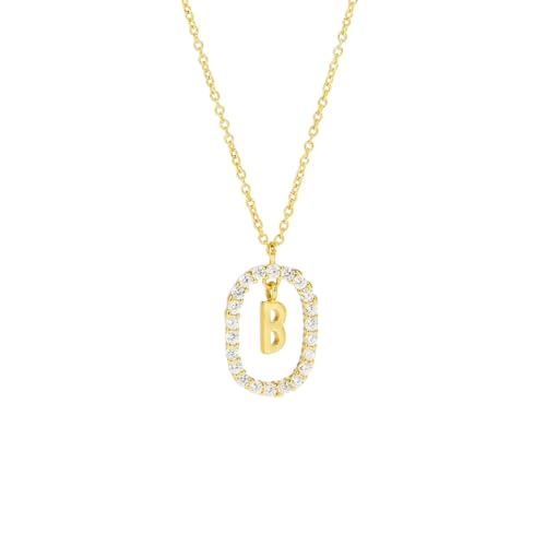 Lettres initiales d'or argent 925 pendentif femme tendance chaîne collier
