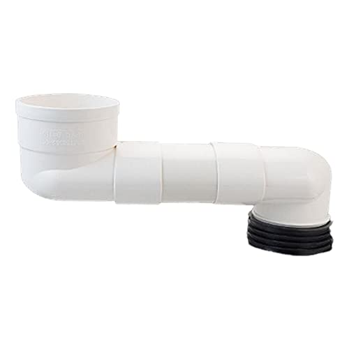 Offset Toilet Flange Extension Drain Pipe, Lavatory Sink Expanded Hose, Toilet Flange Shifter for Plumbing Drainage, Cleaning, Drain System White (20cm)