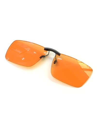 ANYLUV Clip On Blue Light Blocking Glasses Lightweight Rectangle Blue Light Glasses Men for Computer Gaming Anti Eye Strain