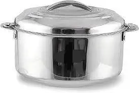 Steel Casserole Canteen & Hotel Roti Rice Biryani Box Puff Insulated Hot & Cold (12hr) Container Casserole Set Surveyware Hot Box with Side Handles for Kitchen (50 litres) (40 litres)