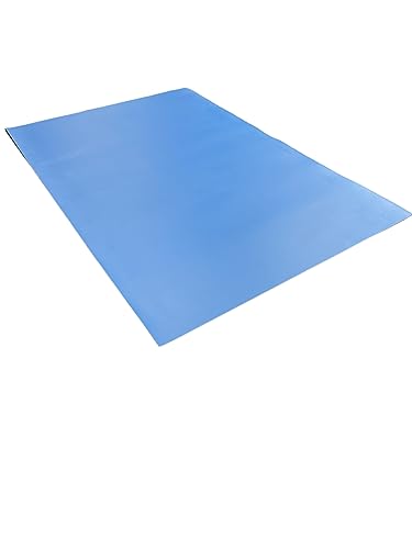 ESD Dissipative Mat - Heat Resistant Soldering Mat - Two Layer Natural Rubber - Royal Blue (2' x 9' (24
