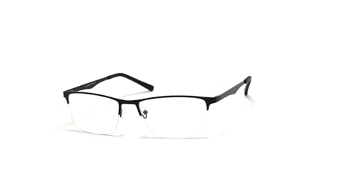 Óculos Armação Masculino Alumínio Nylon Com Lentes Sem Grau Br-3930 (Preto)