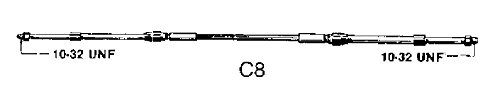 Câble de commande Ultraflex C8 33ft pour commande mécanique bateau hors-bord marine