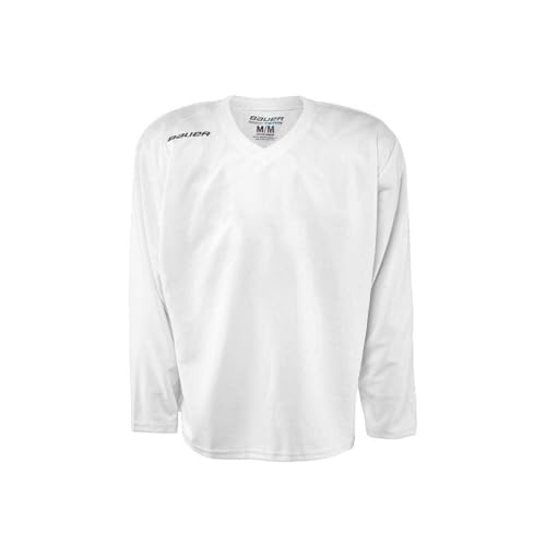 Maillot de hockey sur glace blanc respirant Bauer Flex Series XS/S