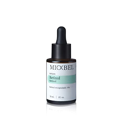 MIOXBEL Gesichtsserum Retinol verkapselt 4% | Retinol Serum für straffe und glatte Haut | Repariert Haut und reduziert Falten, Narben und dunkle Flecken | Anti-Aging Repair Serum 30ml Cover