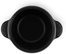 Le Creuset Enameled Cast Iron Rice Pot with Stoneware Insert, 18cm, Black