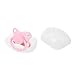 Landofgenie Adult Size Large Shield Pacifiers Moon Shaped Cutie Pacifier Pink