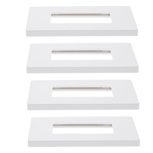 Balacoo 4Pcs US Standard Wall Plate Durable Electrical Outlet Cover Flexible Material Easy Installation for Home Use Gang Design for Versatile Applications