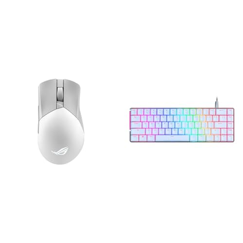 Image of ASUS ROG Gladius III Wireless Gaming Mouse, 36000 DPI, 6 Buttons, Replaceable Switches & ROG Falchion Ace 65% RGB Compact Gaming Mechanical Keyboard, Lubed ROG NX Brown Switches