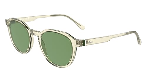 Lacoste Men's Sunglasses L6052S - Transparent Yellow with Solid Green Lens2