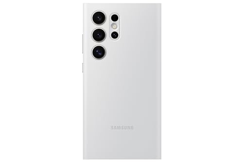 Image of Samsung Galaxy S24 Ultra S-View Wallet Phone Case polyurethane, Protective Cover with Smart Small Screen View, Finger Tap Control, Slim Design, Card Holder Pocket, US Version, EF-ZS928CWEGUS, White