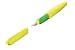 Pelikan Twist Füllhalter, Edelstahl-Feder in Strichbreite M inkl. Tintenpatrone, neon gelb