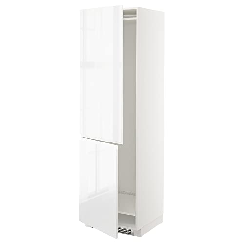 ProTuning METOD Hi cab f nevera o congelador w 2 drs, blanco/Voxtorp alto brillo/blanco, 60 x 60 x 200 cm